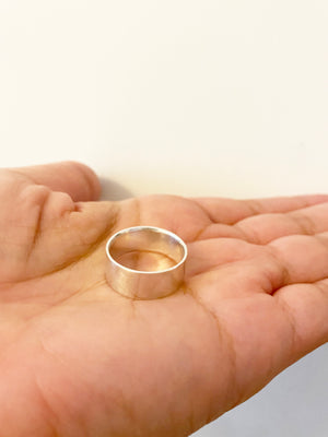 Bred ring i Sterling silver 925, unisex ring för honom och henne