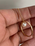 Eternity halsband gold filled med äkta pärla, Alla Hjärtans Dag, Födelsedagspresent