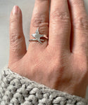 Svala ring äkta silver justerbar ring storlek 7-9