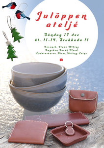 Julöppen ateljé smycken, keramik & läderarbeten