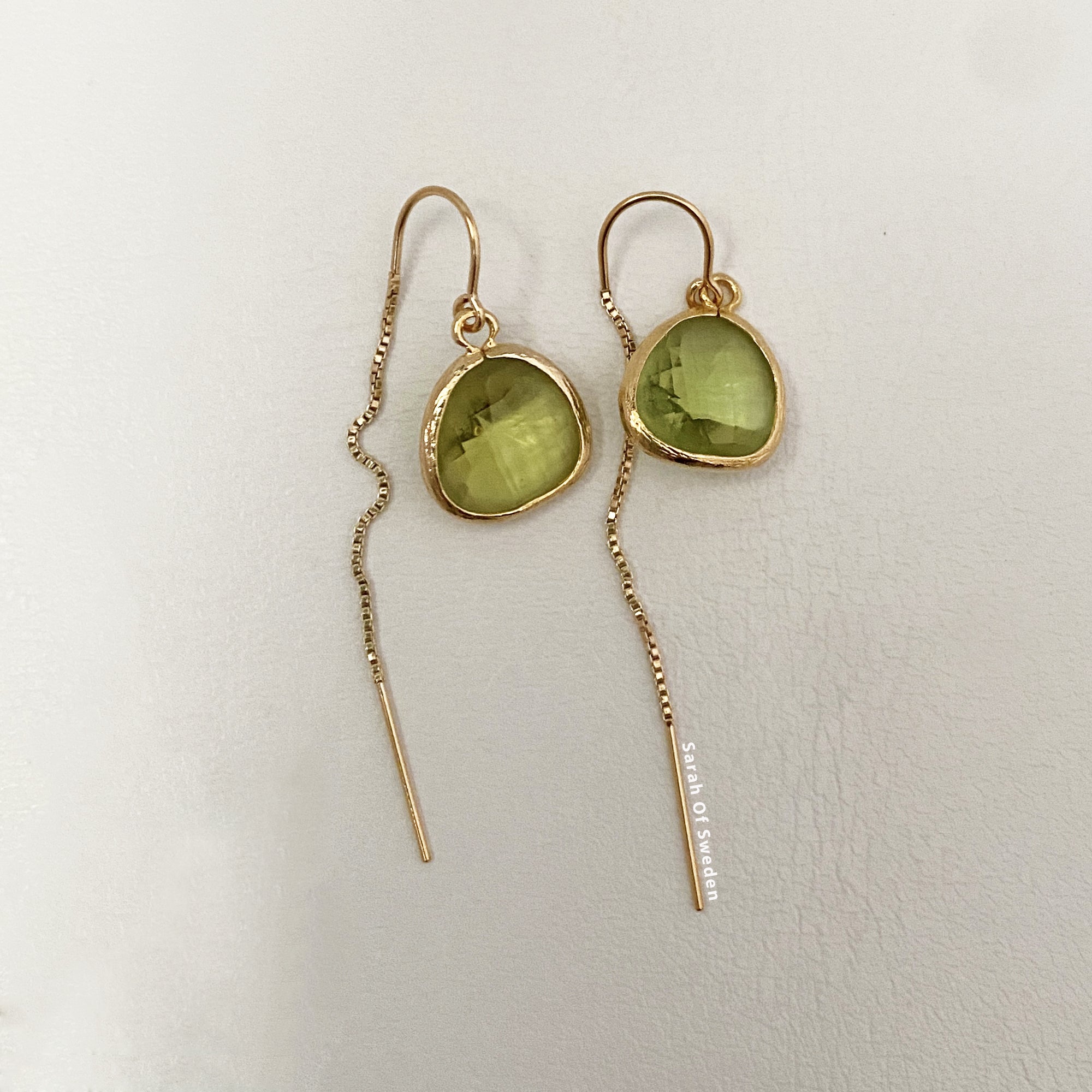 Dra igenom örat örhängen kedja i Sterling silver eller 14k gold filled