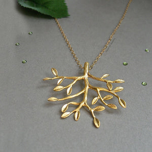 Halsband livets träd 14k gold filled familjeträd