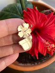 Hibiskus i kruka pin brosch