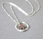 Halsband elefant sterling silver kedja, Lyckoamulett