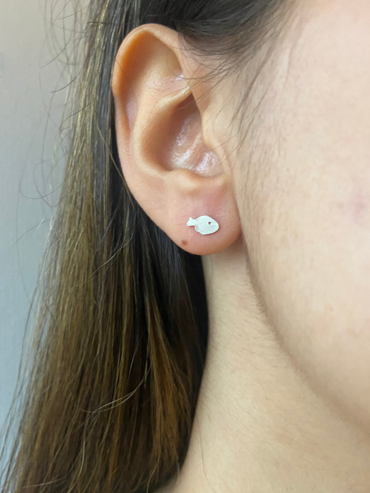 Minifisk örhängen sterling silver 925