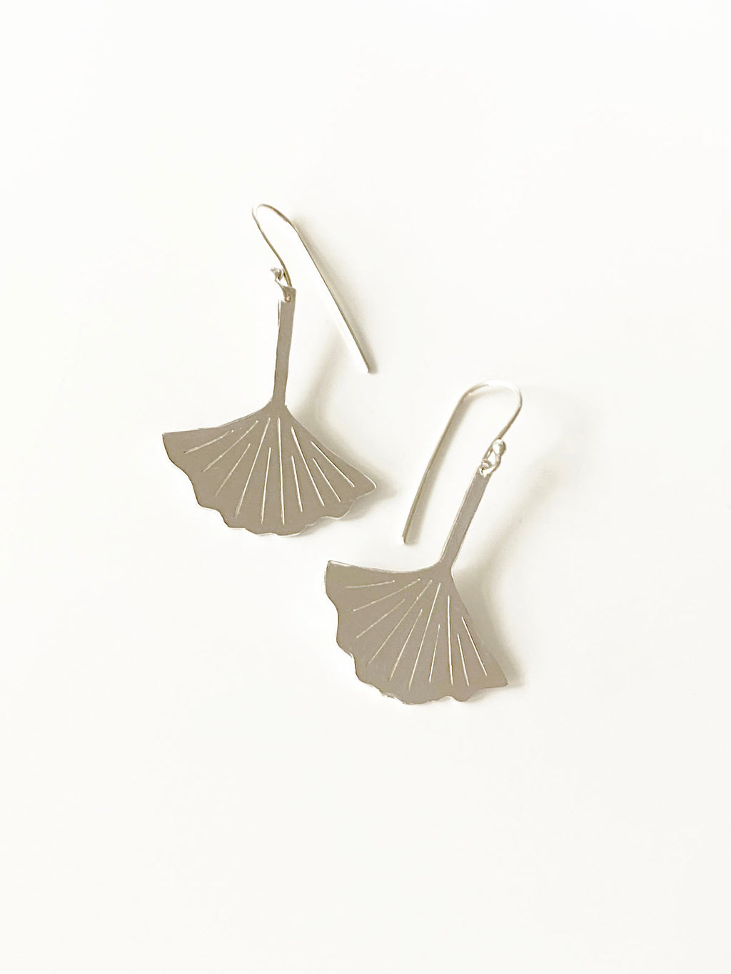 Ginkgo löv örhängen sterling silver 925, Ginkgo tempelträd livetsträd