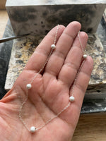 Silverkedja med runda bollar halsband med silverkulor i äkta silver 925