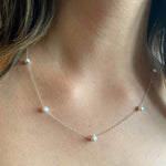Silverkedja med runda bollar halsband med silverkulor i äkta silver 925