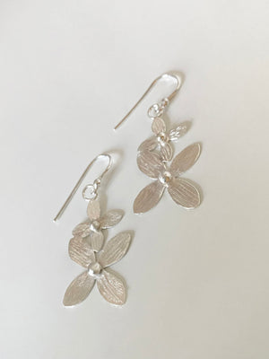 Örhängen hortensia blommor Sterling silver
