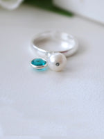 Justerbar ring med berlock Sterling silver