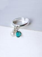 Justerbar ring med berlock Sterling silver