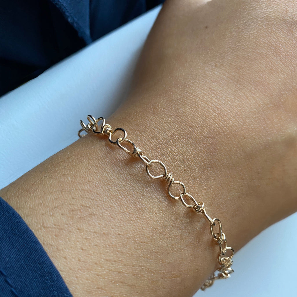 Minimalistiskt unisex armband i 14k gold filled