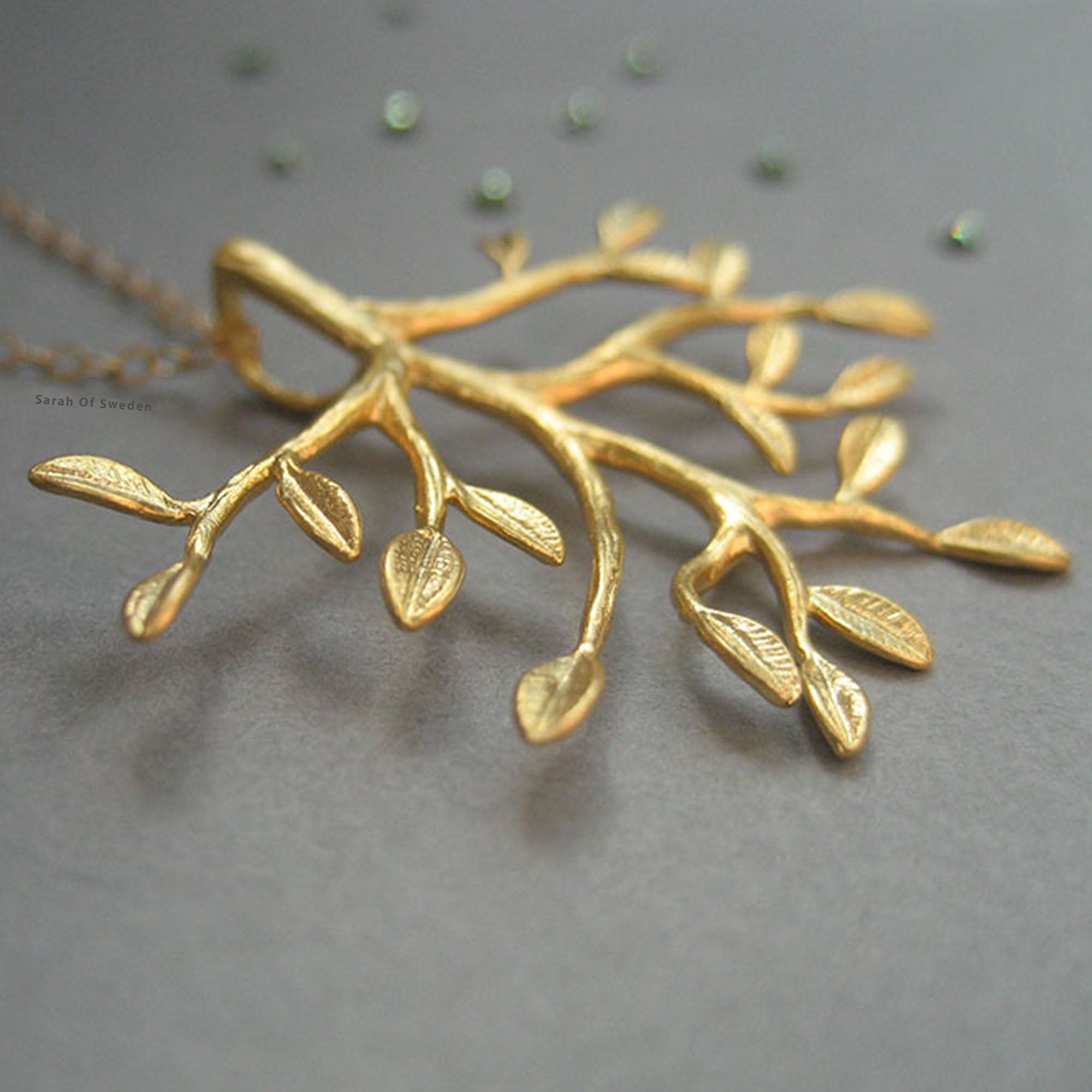 Halsband livets träd 14k gold filled familjeträd