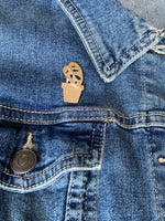 Monstera i kruka pin brosch