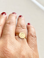Ring med bokstav 14k gold filled
