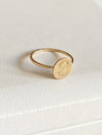 Ring med bokstav 14k gold filled