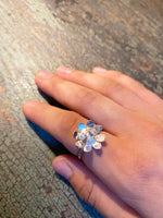 Solros ring i äkta silver