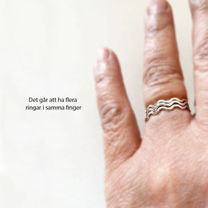 Vågig ring Sterling silver 925