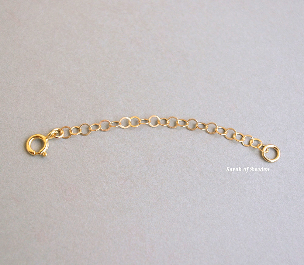 Förlängningsskedja till halsband armband och fotlänk, kedja i 14k gold filled