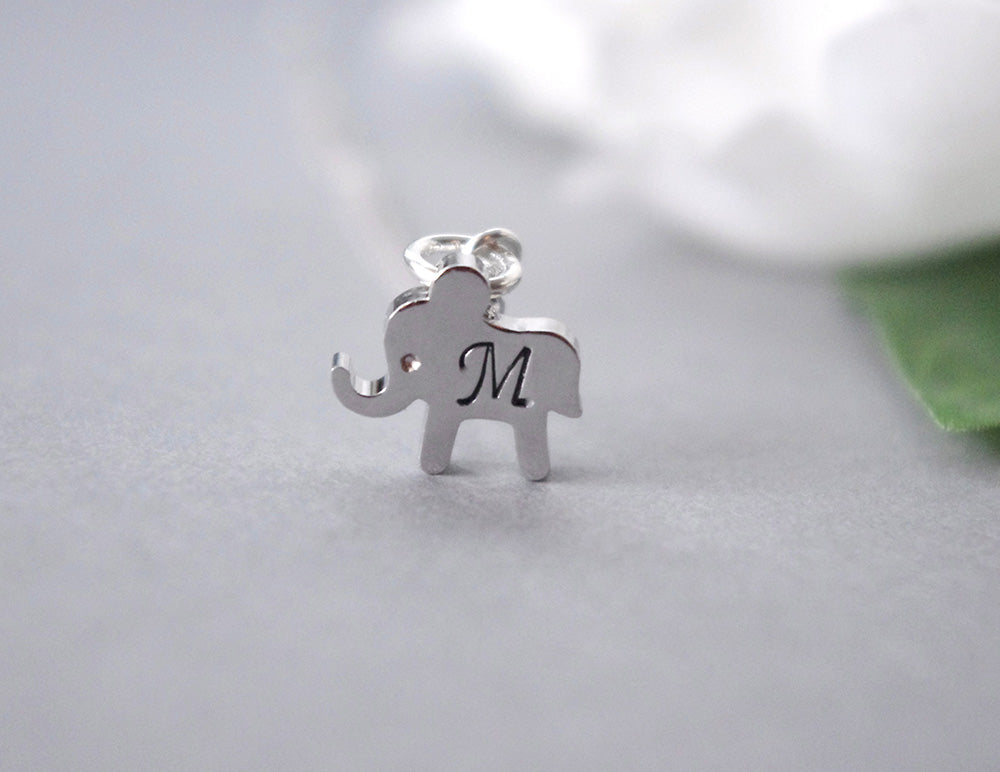 Elefant halsband i sterling silver, doppresent, namngivningspresent