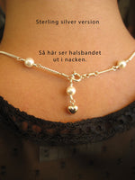 14k guldfylld halsband långt halsband med Swarovski pärlor, 14k gold filled smycken