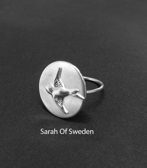 Svala stor rund ring Sterling silver 925