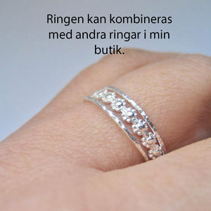 Tusensköna ring Sterlingsilver 925, Daisy blomma ring i äkta silver