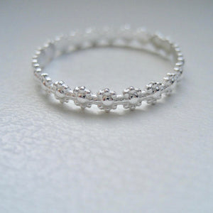 Tusensköna ring Sterlingsilver 925, Daisy blomma ring i äkta silver