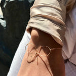 Armband love knot, rosett armband i 14K gold filled med kedja