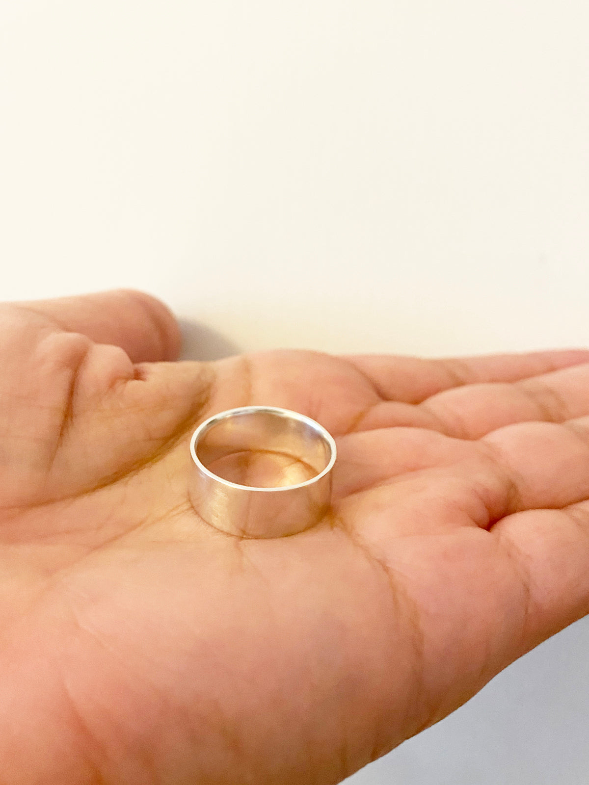 Bred ring i Sterling silver 925, unisex ring för honom och henne