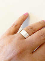 Bred ring i Sterling silver 925, unisex ring för honom och henne
