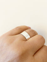 Bred ring i Sterling silver 925, unisex ring för honom och henne