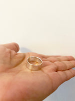 Bred ring i Sterling silver 925, unisex ring för honom och henne