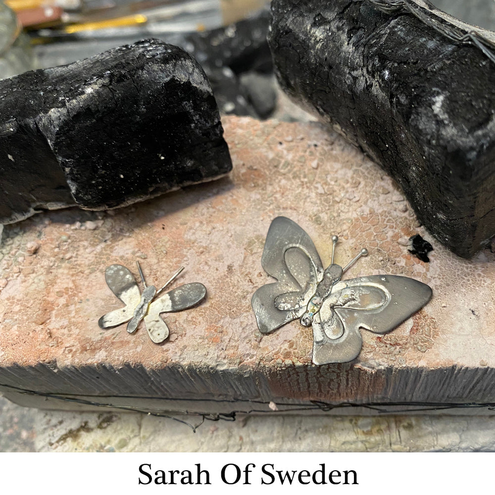 Halsband detaljrik fjäril i äkta silver 925 examenspresent