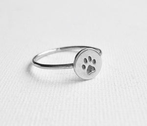 Ring tassavtryck hund katt brons och 14k gold filled