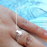 Ring katt, kattring i brons och 14k gold filled