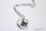 Halsband elefant sterling silver kedja, Lyckoamulett