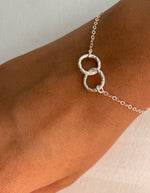Evighet med två ringar halsband, Eternity halsband, Alla Hjärtans Dag