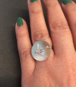 Svala stor rund ring Sterling silver 925