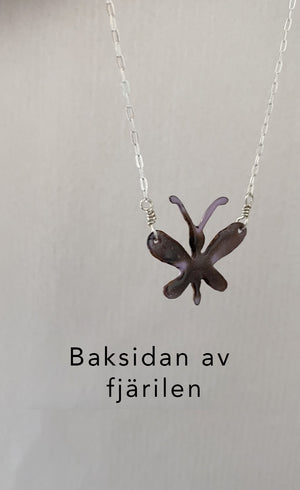 Halsband fjäril emalj, födelsedagspresent för flickor, julklappstips