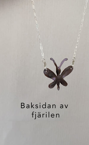 Halsband liten fjäril emalj smycken födelsedagspresent för flickor