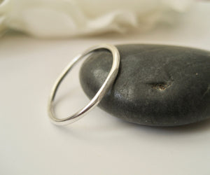 Tunn platt ring i Sterling silver 925