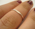 Tunn platt ring i Sterling silver 925