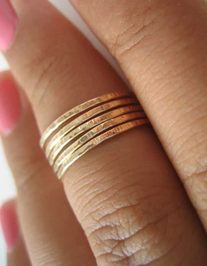 tunn ring i äkta silver eller 14k gold filled