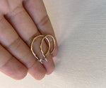 Örhängen guldfylld, 14k gold filled runda C-formade örhängen, creole open hoop