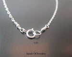 Halsband med hjärta och bokstav Sterling silver, födelsedagspresent