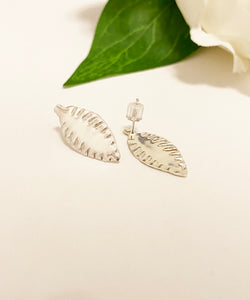 Örhängen blad löv Sterling silver med stift