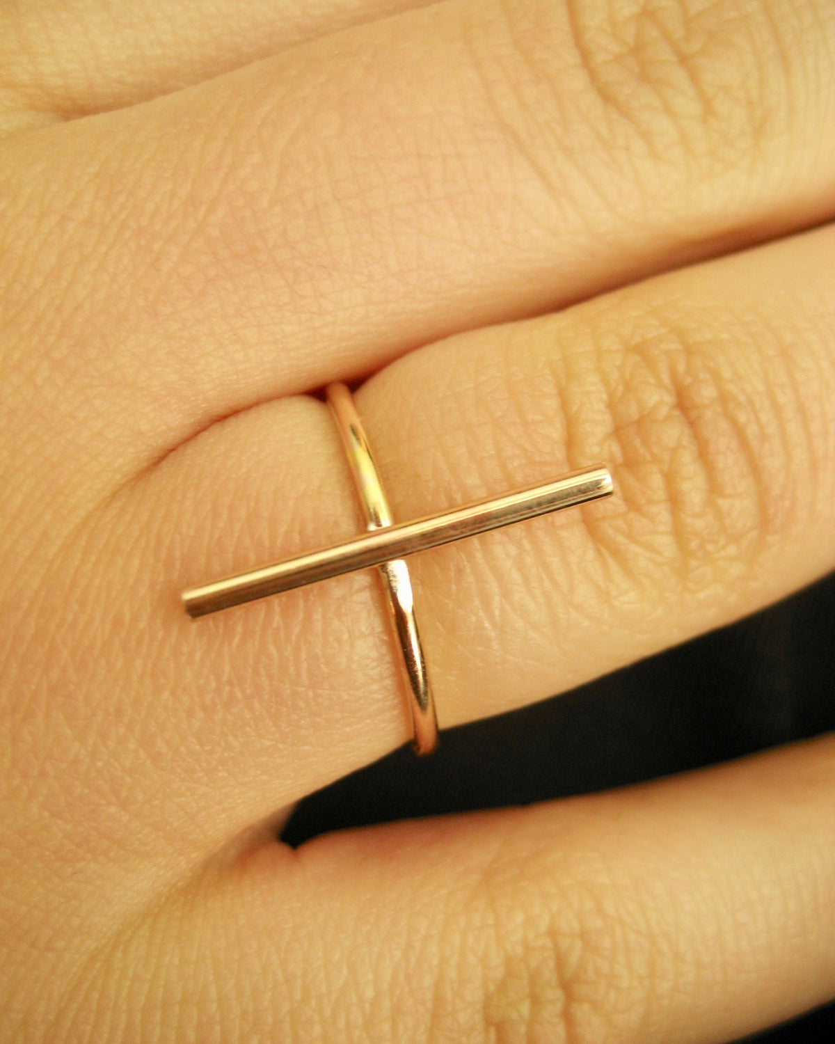 Bar ring guldfylld, Ring i 14k gold filled eller Sterlingsilver