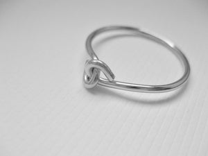 Sterling silver love knot ring, vänskapsring, förlovningsring