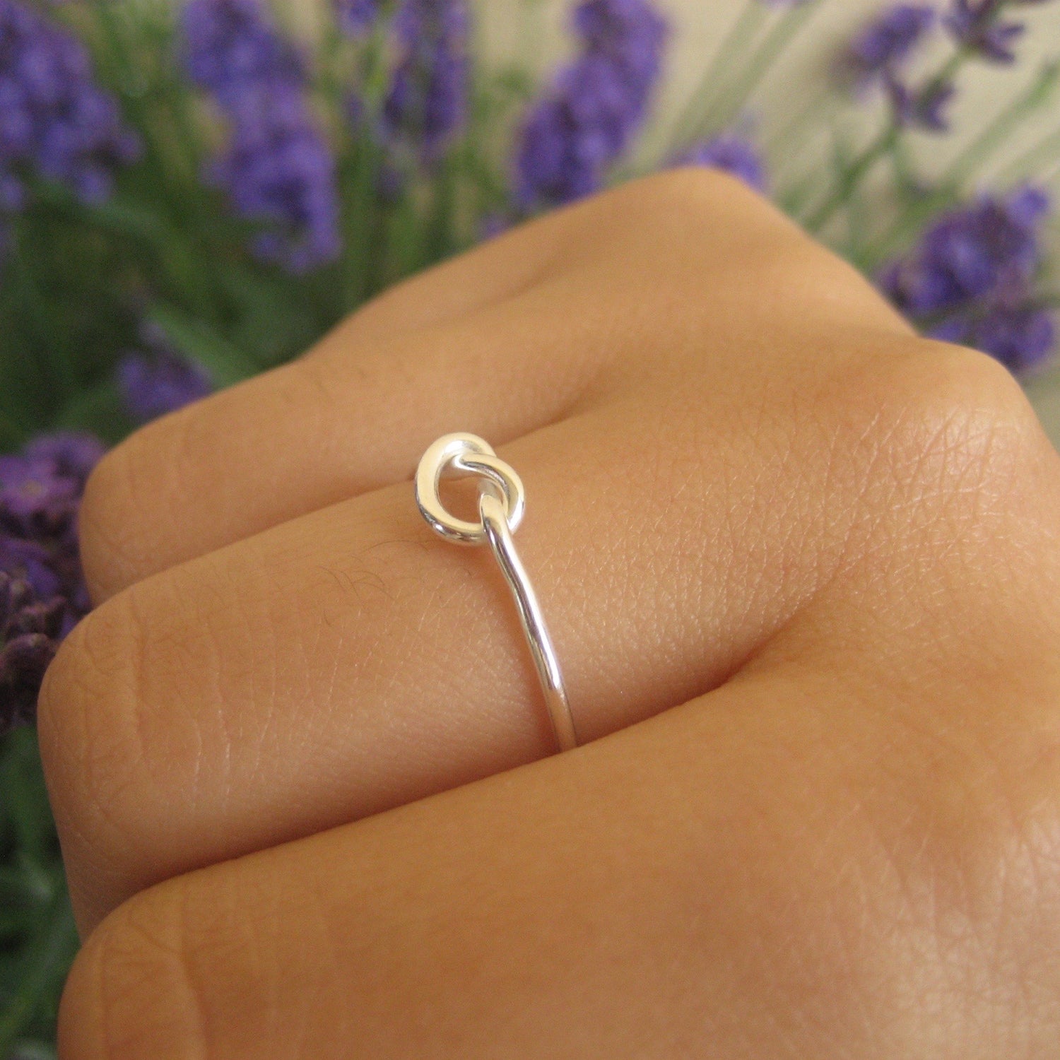 Love knot ring silver